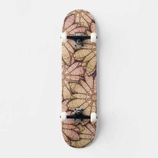 Skateboard Fleurs métalliques (Recto)