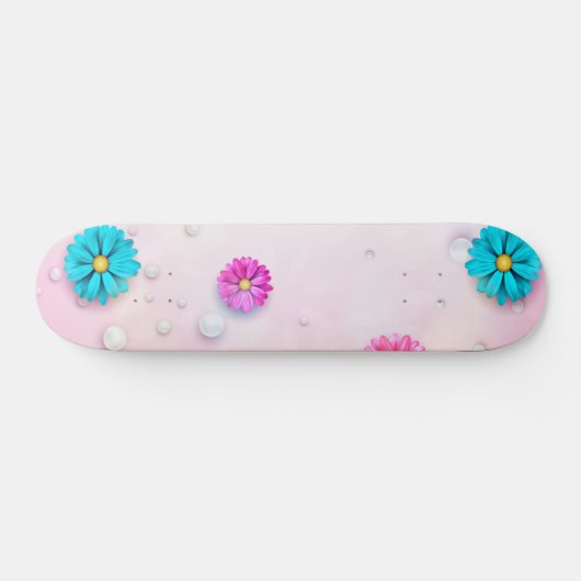 Skateboard Fleurs Motif 7 (Horz)