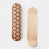 Skateboard Fleurs neutres les années 70 rétro Brown (Recto)