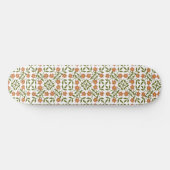 Skateboard Fleurs orange, Motif Floral, Verdure, Boho (Horz)