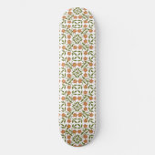 Skateboard Fleurs orange, Motif Floral, Verdure, Boho (Recto)