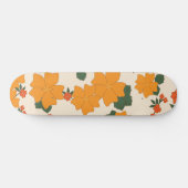 Skateboard Fleurs Oranges, Motif Floral, Motif De Fleurs (Horz)