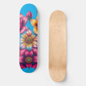 Skateboard Fleurs personnalisées (Recto)