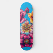 Skateboard Fleurs personnalisées (Recto)