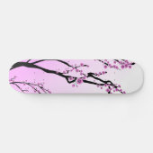Skateboard Fleurs pourpres de cerise (Horz)