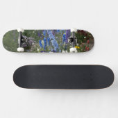 Skateboard Fleurs printanières le long d'un chemin de jardin, (Horz)