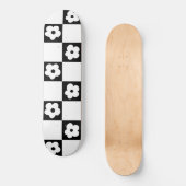 Skateboard Fleurs rétro Check #2 #décoration #art (Recto)