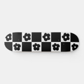 Skateboard Fleurs rétro Check #4 #décoration #art (Horz)