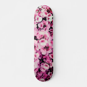 Skateboard Fleurs roses