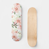 Skateboard Fleurs roses (Recto)