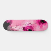 Skateboard Fleurs roses abstraites modernes  (Horz)