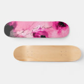 Skateboard Fleurs roses abstraites modernes  (Horz)