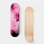 Skateboard Fleurs roses abstraites modernes  (Recto)