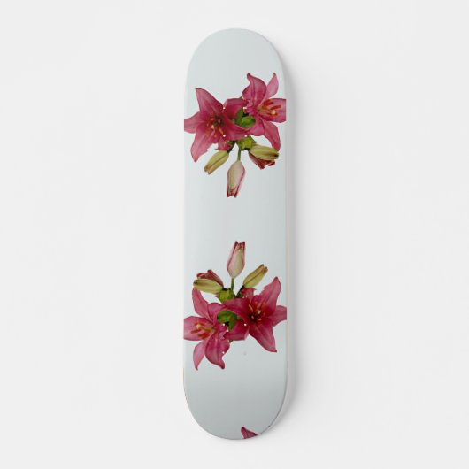 Skateboard Fleurs roses attrayantes (Devant)