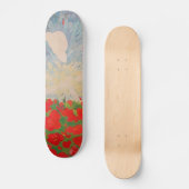Skateboard Fleurs Rouges (Recto)