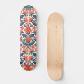 Skateboard Fleurs rouges décoratives (Recto)