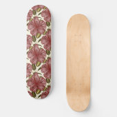 Skateboard Fleurs tropicales sans couture motif | fleurs roug (Recto)