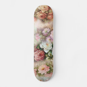 Skateboard Fleurs vintages