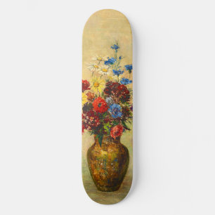 Skateboard Fleurs vintages dans un vase (1910) par Odilon Red
