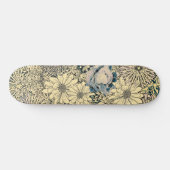 Skateboard Fleurs vintages illustrées (Horz)