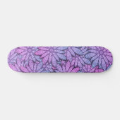 Skateboard Fleurs violettes amusantes (Horz)