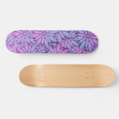 Skateboard Fleurs violettes amusantes (Horz)