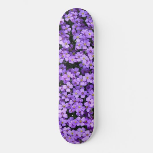 Skateboard Fleurs violettes - Printemps (Recto)