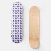 Skateboard Fleurs violettes sur fond clair (Recto)