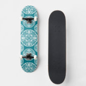 Skateboard Flocon de neige floral d'hiver (Recto)