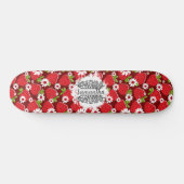 Skateboard Floral et Fraises (Horz)