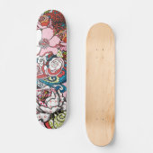 Skateboard Floral hawaïen (Recto)