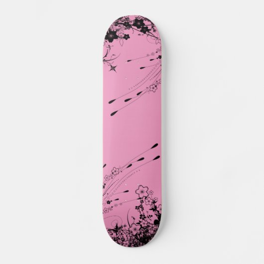 Skateboard floral rose (Recto)