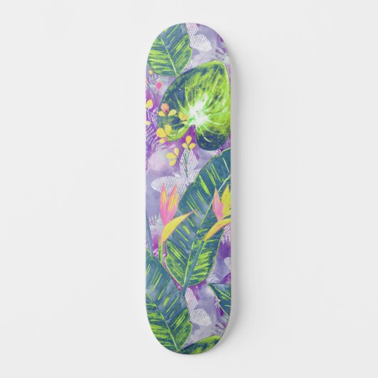 Skateboard Floral tropical, Botanique (Recto)