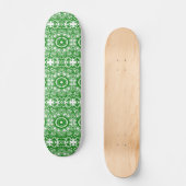 Skateboard Floral vert et blanc (Recto)