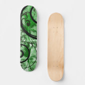 Skateboard Flore de Grunge bleu et vert (Recto)