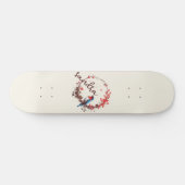 Skateboard Flore d'oiseaux de printemps (Horz)