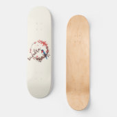 Skateboard Flore d'oiseaux de printemps (Recto)