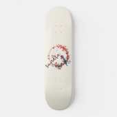 Skateboard Flore d'oiseaux de printemps (Recto)