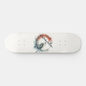Skateboard Flore d'oiseaux de printemps (Horz)