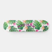 Skateboard Flore tropicale moderne fille personnalisée (Horz)