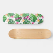 Skateboard Flore tropicale moderne fille personnalisée (Horz)