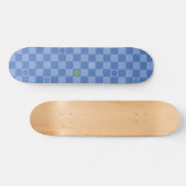 Skateboard Flower Checkered Pattern No. 01 - Light Blue (Horz)