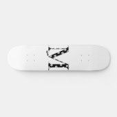Skateboard flower Patterned Letter M (Horz)