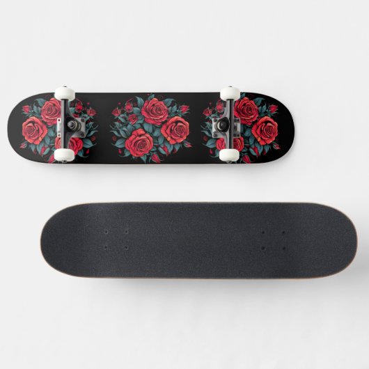Skateboard Flowers rouges (Horz)