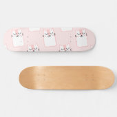 Skateboard Fluffy Kawaii Fraise Marshmallow Kitties (Horz)