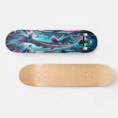 Skateboard "Flux de néon : Cyber Koi (Horz)