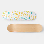 Skateboard Flux en turquoise et jaune (Horz)