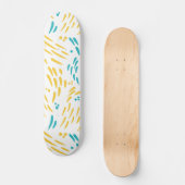 Skateboard Flux en turquoise et jaune (Recto)
