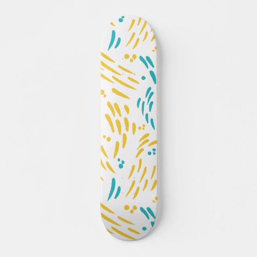 Skateboard Flux en turquoise et jaune (Devant)