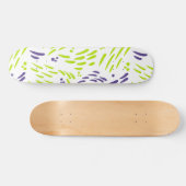 Skateboard Flux en vert citron et violet (Horz)
